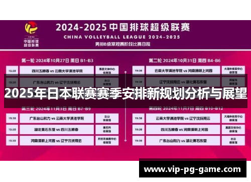 2025年日本联赛赛季安排新规划分析与展望