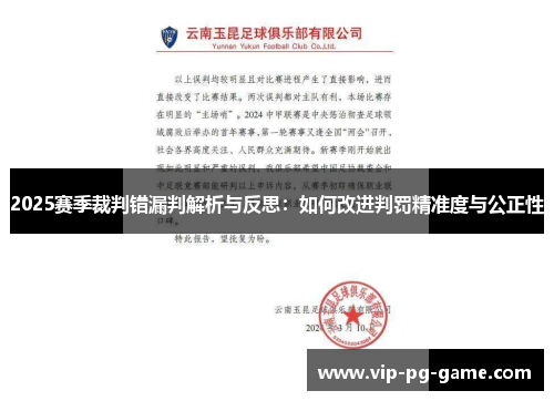 2025赛季裁判错漏判解析与反思：如何改进判罚精准度与公正性
