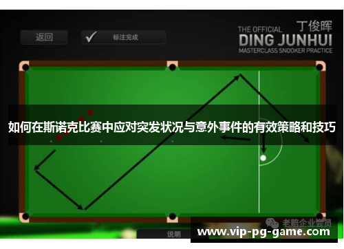 如何在斯诺克比赛中应对突发状况与意外事件的有效策略和技巧